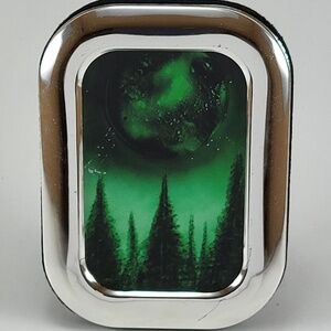 Miniature Glossy "Jade Forest" Print with Frame by artist Jason Girard